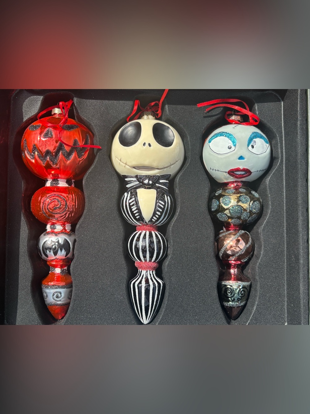 Nightmare Before Christmas Large Hand-painted Glass Ornaments Box Set